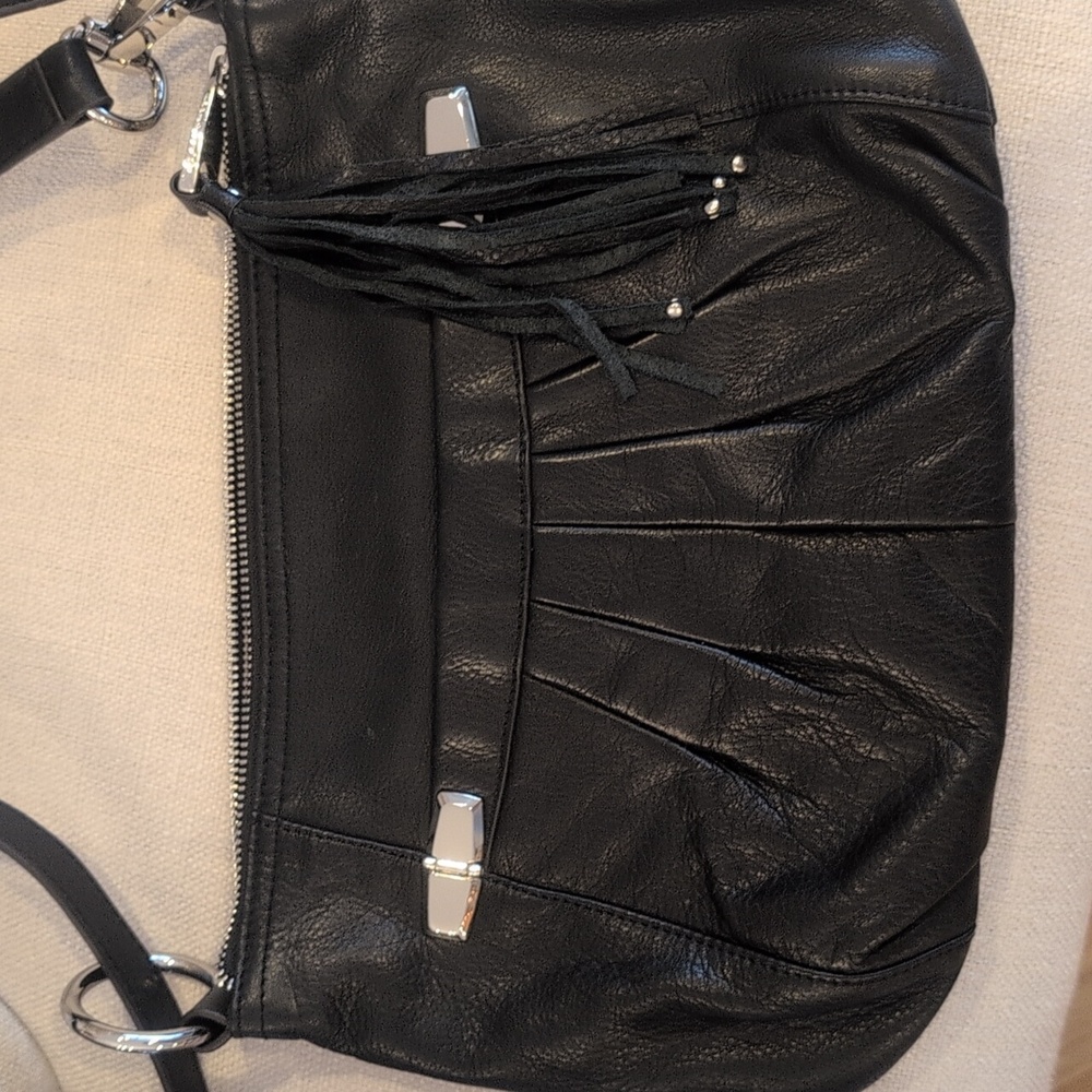 b. makowssky Black Hobo Bag Euc - Picture 3 of 13